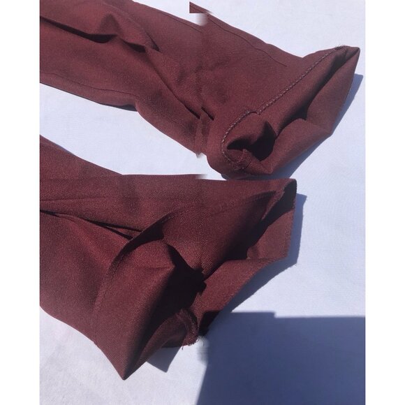 Vtg 70s Levi’s Mod HTF Poly Pants Women’s 2 27” High Waist Wide Leg Brick Red - Picture 14 of 16